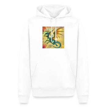 dragon - Sweat à capuche Premium bio Homme - blanc - Devant - Nico (187cm)