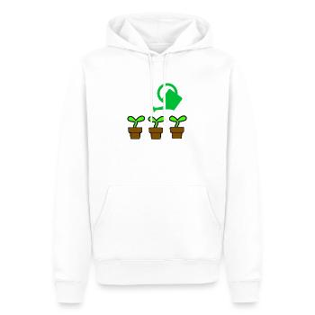 Garten - Männer Premium Bio Hoodie - Weiß - Vorne - Nico (187cm)