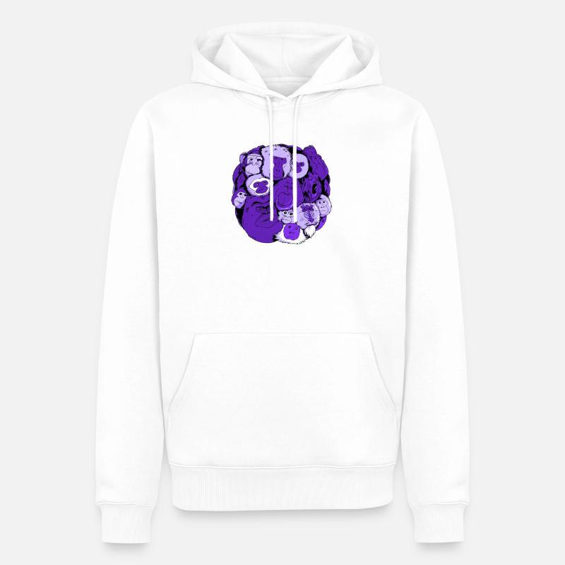 Monkey Ball - Sweat à capuche Premium bio Homme - blanc