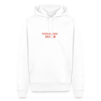 Festivalmodus Einschalten - Männer Premium Bio Hoodie - Weiß - Vorne - Nico (187cm)