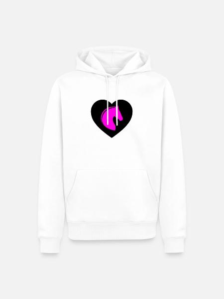 Chevaux - Sweat à capuche Premium bio Homme - blanc