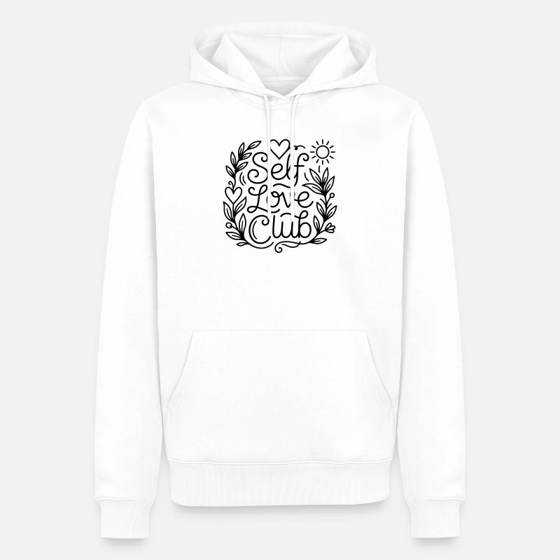 Selbstliebe - Männer Premium Bio Hoodie - Weiß