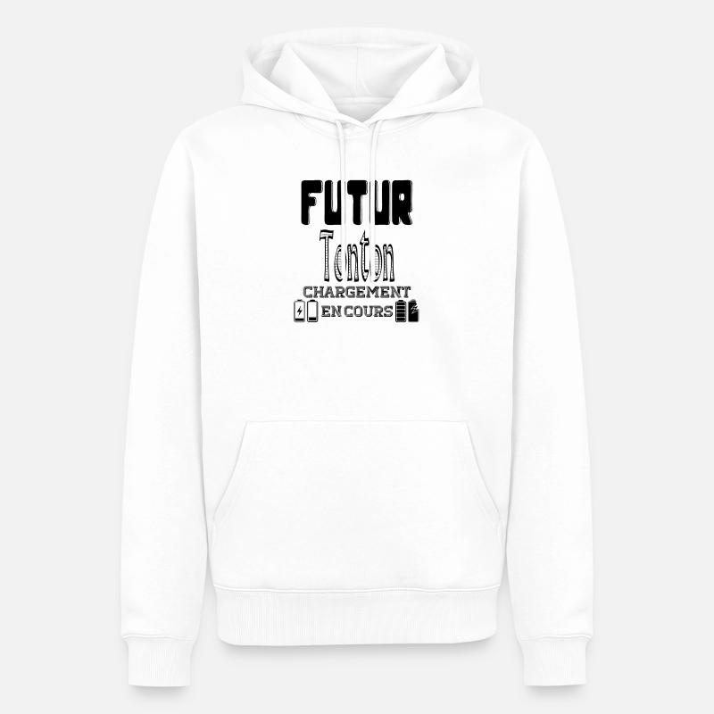 Future Uncle Loading In Progress - Men’s Premium Organic Hoodie - white