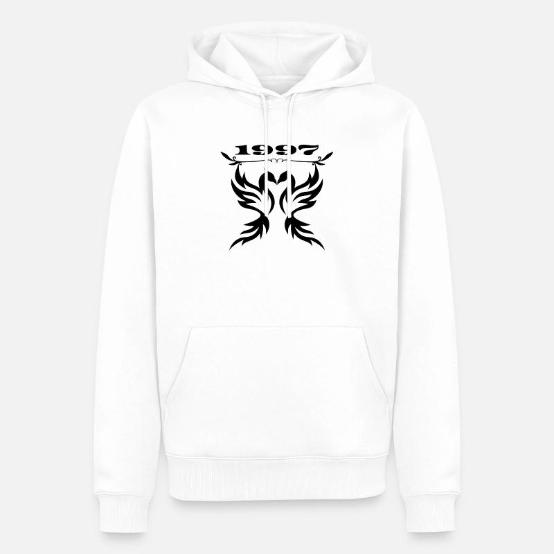 Fleur de l’année 1997 - Sweat à capuche Premium bio Homme - blanc