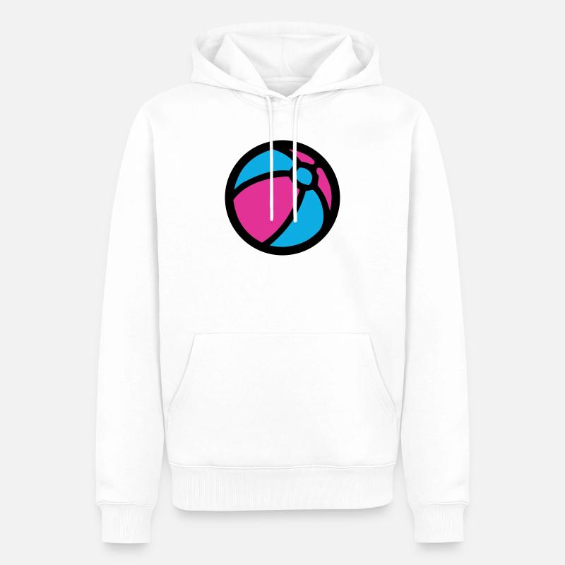 Icône d’été de plage de water-polo - Sweat à capuche Premium bio Homme - blanc