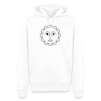 Fleur simple - Sweat à capuche Premium bio Homme - blanc - Devant - Nico (187cm)