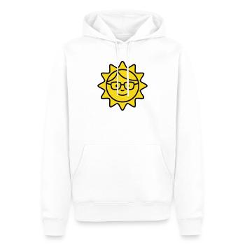 Lachende Sonne Brille Comic - Männer Premium Bio Hoodie - Weiß - Vorne - Nico (187cm)