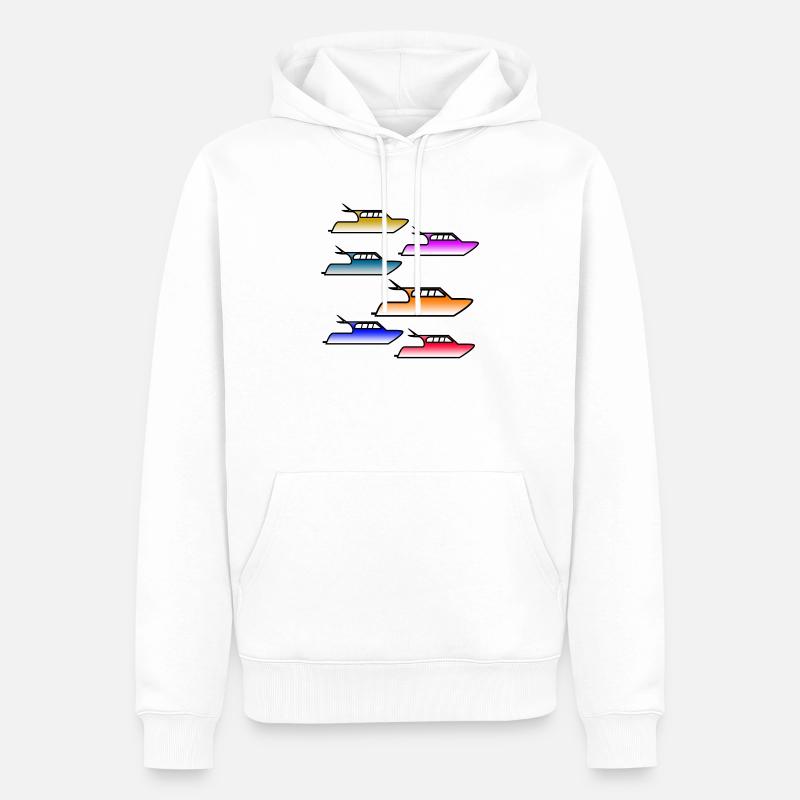 Motorboote - Männer Premium Bio Hoodie - Weiß