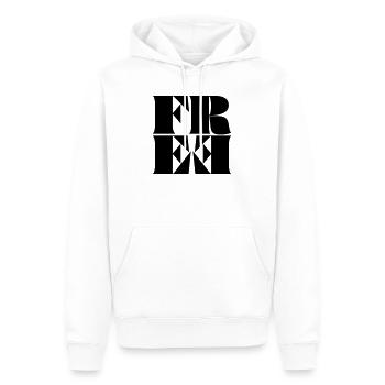 FREE - Männer Premium Bio Hoodie - Weiß - Vorne - Nico (187cm)