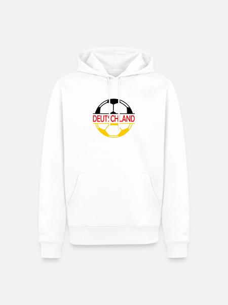 Deutschland Fußball - Männer Premium Bio Hoodie - Weiß