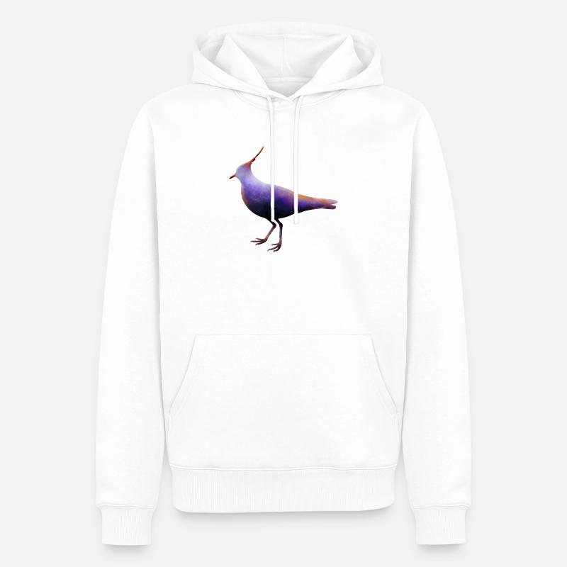 Vanneau - Sweat à capuche Premium bio Homme - blanc