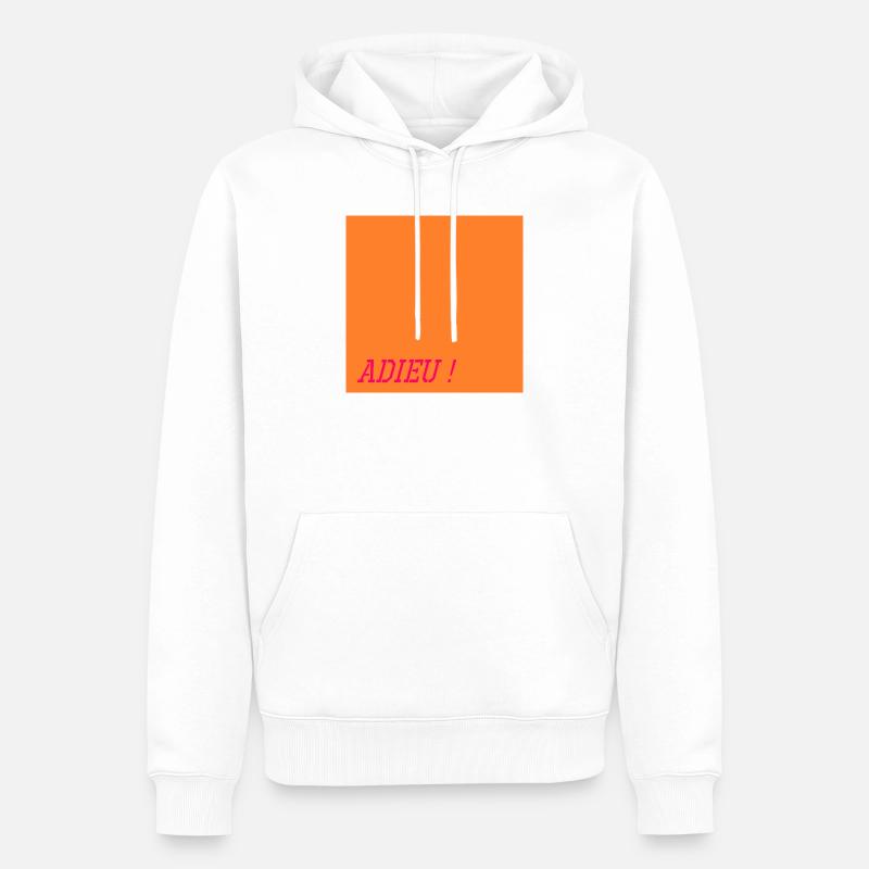Mots d'adieu - Sweat à capuche Premium bio Homme - blanc