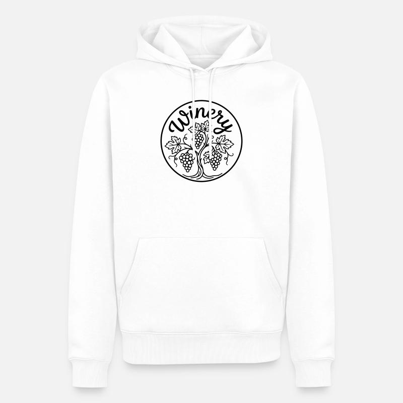 Vignoble - Sweat à capuche Premium bio Homme - blanc
