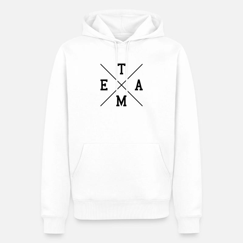 Équipe - Sweat à capuche Premium bio Homme - blanc