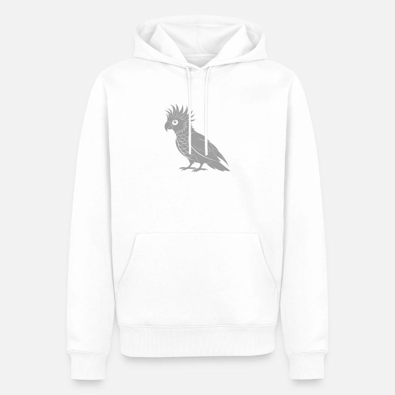 cacatoès - Sweat à capuche Premium bio Homme - blanc