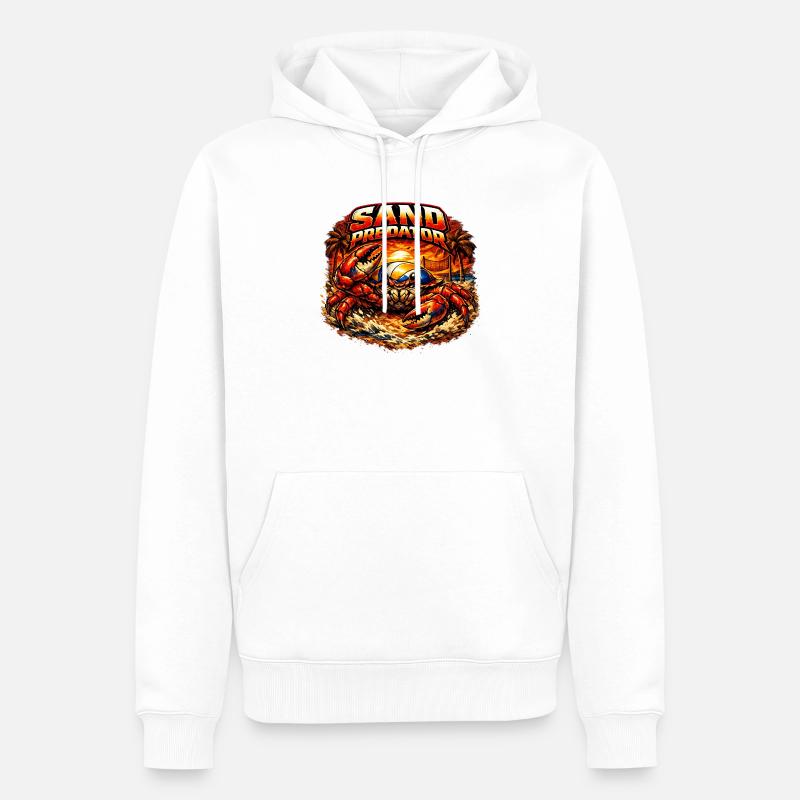 Prédateur de sable - Sweat à capuche Premium bio Homme - blanc