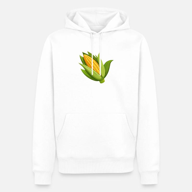 Maïs en épi - Sweat à capuche Premium bio Homme - blanc