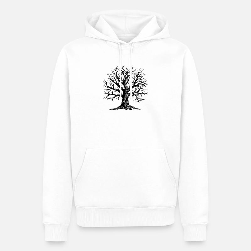 Arbre mort - Sweat à capuche Premium bio Homme - blanc
