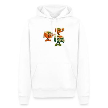 Fröhliche Sushi-Crew - Männer Premium Bio Hoodie - Weiß - Vorne - Nico (187cm)