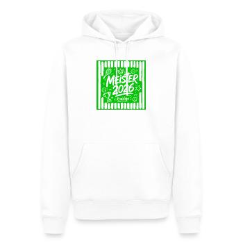 Tennis Meister 2026, Kreisliga Sieger grün - Männer Premium Bio Hoodie - Weiß - Vorne - Nico (187cm)