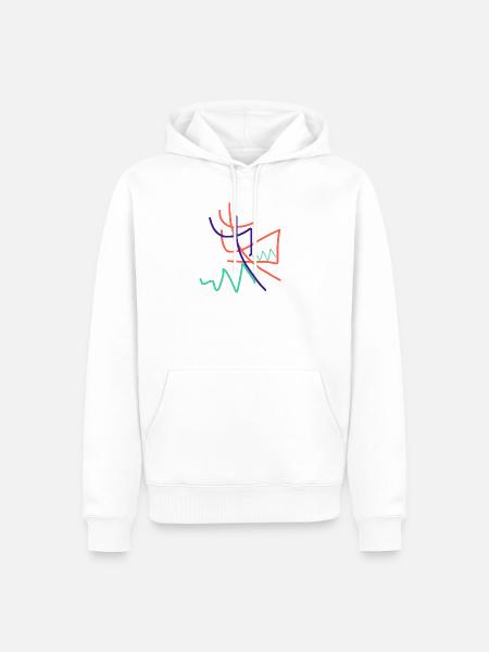 Das abstrakteste Geschenk der Welt - Männer Premium Bio Hoodie - Weiß