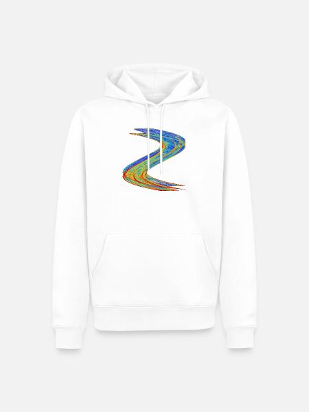 Lichtstrom – Schwingen des Chaos - Männer Premium Bio Hoodie - Weiß