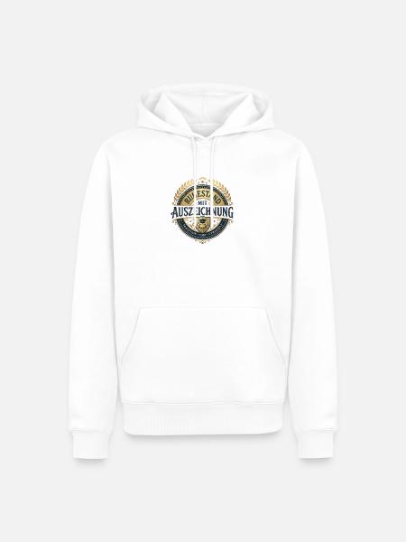 Ruhestand mit Auszeichnung – Elegantes Design - Männer Premium Bio Hoodie - Weiß