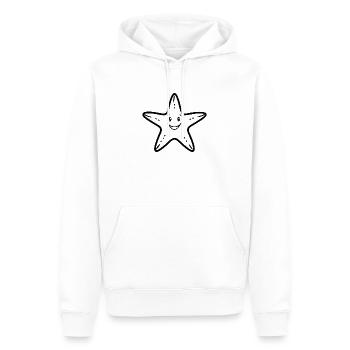 Étoile de mer - Sweat à capuche Premium bio Homme - blanc - Devant - Nico (187cm)