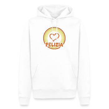 Geschenkidee Felizia - Männer Premium Bio Hoodie - Weiß - Vorne - Nico (187cm)