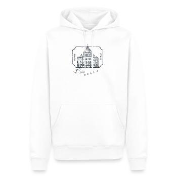 Rome Basilica Stamp Art - Men’s Premium Organic Hoodie - white - Front - Nico (187cm)