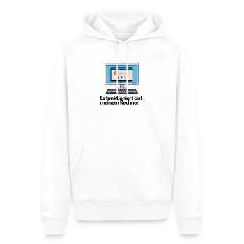 Es funktioniert auf meinem Rechner | IT Humor - Männer Premium Bio Hoodie - Weiß - Vorne - Nico (187cm)