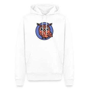 Eulenfamilie - Männer Premium Bio Hoodie - Weiß - Vorne - Nico (187cm)