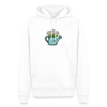 Blumige Gießkanne Cartoon - Männer Premium Bio Hoodie - Weiß - Vorne - Nico (187cm)