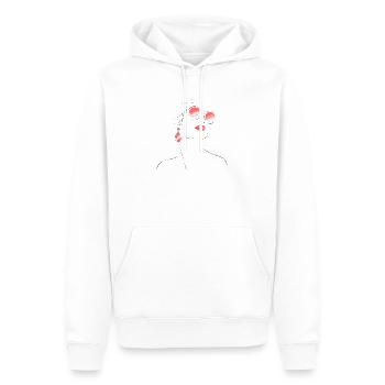 Croquis de lunettes de soleil de femme élégante - Sweat à capuche Premium bio Homme - blanc - Devant - Nico (187cm)