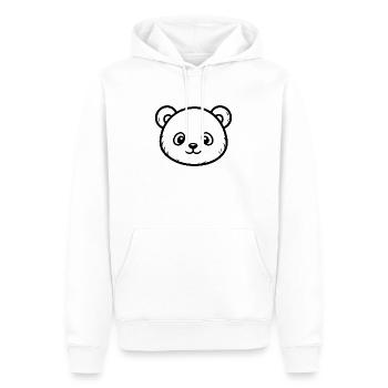 Croquis de panda mignon – Motif d’animal duveteux - Sweat à capuche Premium bio Homme - blanc - Devant - Nico (187cm)