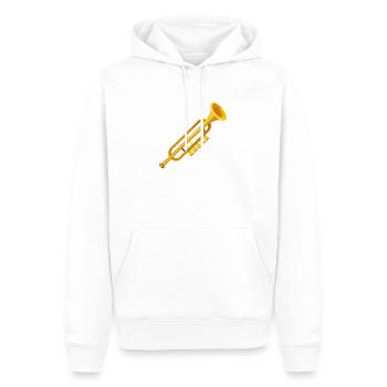 Trombone - Men’s Premium Organic Hoodie - white - Front - Nico (187cm)