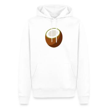Kokosnuss - Männer Premium Bio Hoodie - Weiß - Vorne - Nico (187cm)