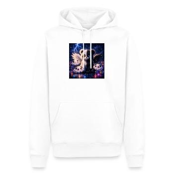 Echo Panda – Dual Spirit Edition - Men’s Premium Organic Hoodie - white - Front - Nico (187cm)