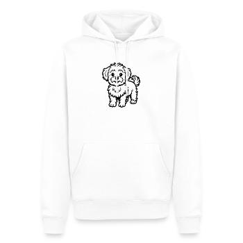 Maltipoo - Men’s Premium Organic Hoodie - white - Front - Nico (187cm)
