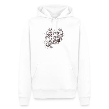 Quand la main verte - Jardinage & Magie - Sweat à capuche Premium bio Homme - blanc - Devant - Nico (187cm)