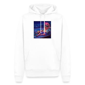 Cyberpig - Männer Premium Bio Hoodie - Weiß - Vorne - Nico (187cm)
