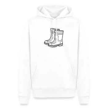 Rain boots - Men’s Premium Organic Hoodie - white - Front - Nico (187cm)