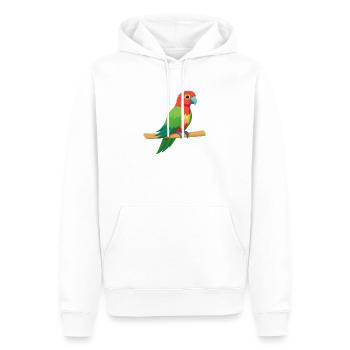 Tropical Parrot - Men’s Premium Organic Hoodie - white - Front - Nico (187cm)