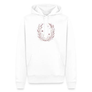 Grain wreath with bees - Men’s Premium Organic Hoodie - white - Front - Nico (187cm)