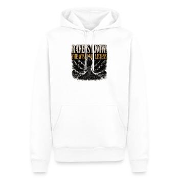 Ravens Know The Wise Man Listens Viking Shirt - Men’s Premium Organic Hoodie - white - Front - Nico (187cm)