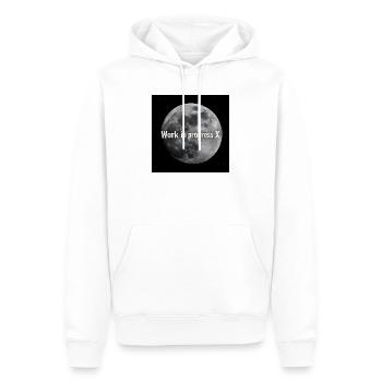Lunar work in execution X - Men’s Premium Organic Hoodie - white - Front - Nico (187cm)