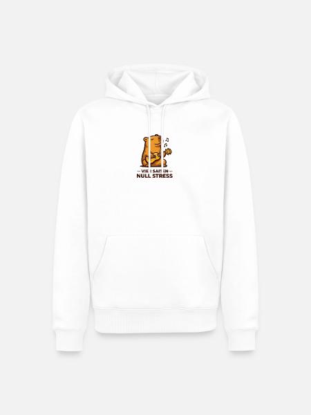 Vier Saiten Null Stress Ukulele Wasserschwein - Männer Premium Bio Hoodie - Weiß