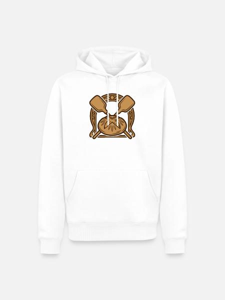 Brotschieber Baecker Wappen - Männer Premium Bio Hoodie - Weiß