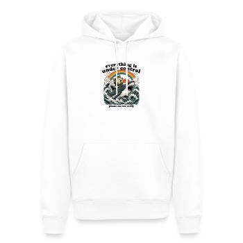 Grenouille sur arc-en-ciel - Sweat à capuche Premium bio Homme - blanc - Devant - Nico (187cm)
