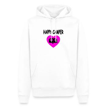 Campeur - Sweat à capuche Premium bio Homme - blanc - Devant - Nico (187cm)
